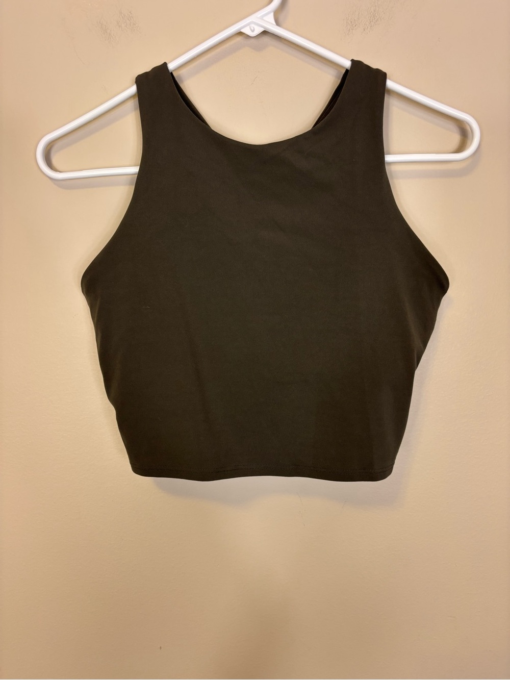 Athleta Dark Grey Cropped Workout Tank Top Small